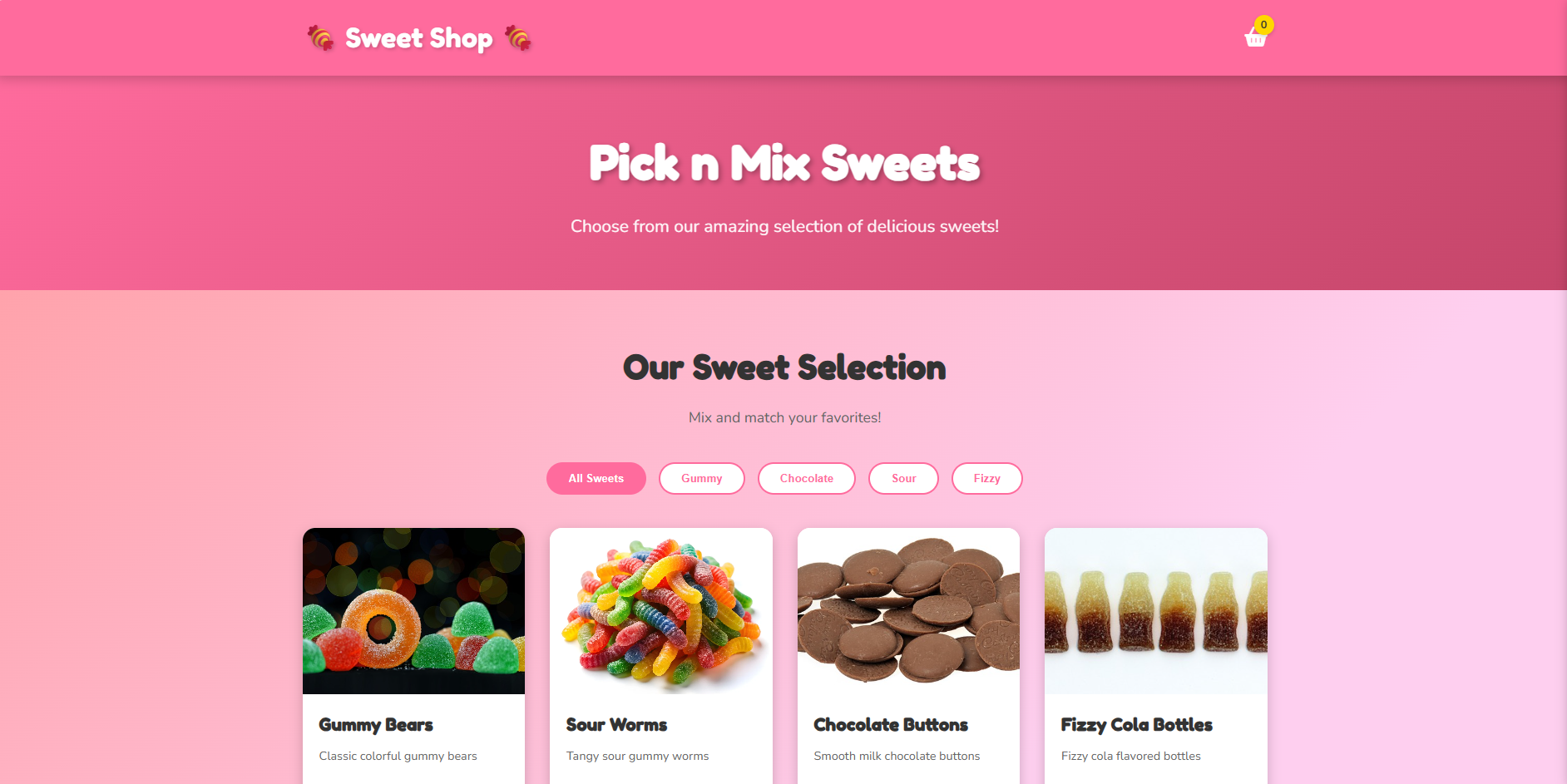 Large Package - Sweet Shop E-commerce Demo