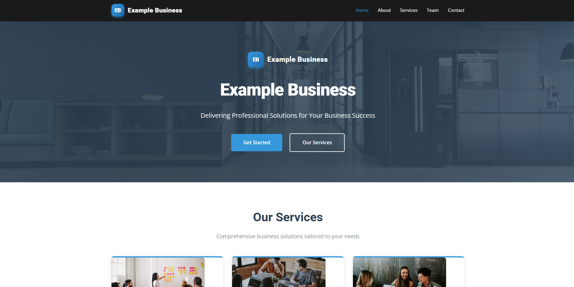 Medium Package - Business Website Demo