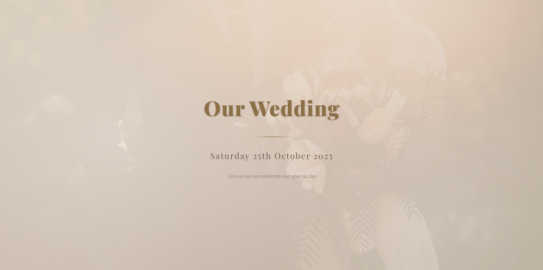 Small Package - Wedding Website Demo